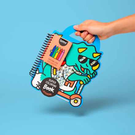 Omy Super Kleur- & Stickerboek | Dino