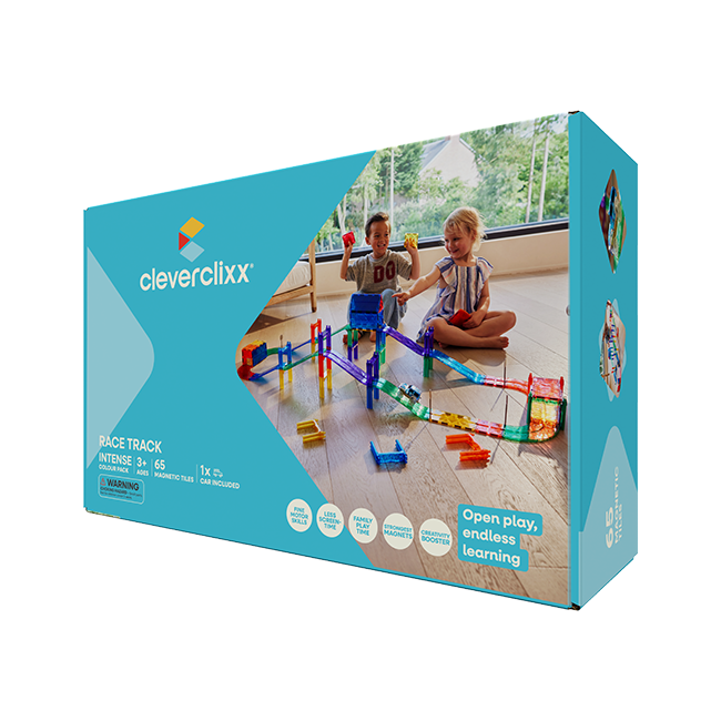 Cleverclixx Race Track Intense magneetbaan felle kleuren - productrender