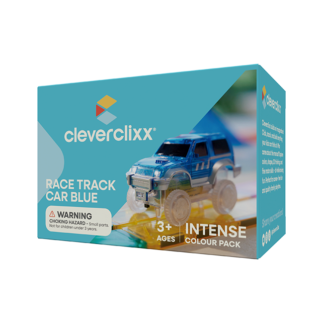 Cleverclixx Race Track Car Blue | 1 Stuk