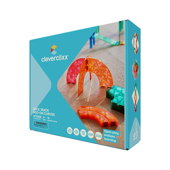 Cleverclixx Race Track Add-on Curves Intense | 15 Stuks