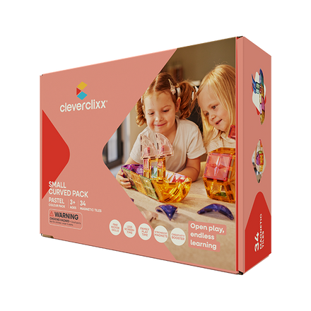 Cleverclixx Small Curved Pack Pastel | 34 Stuks