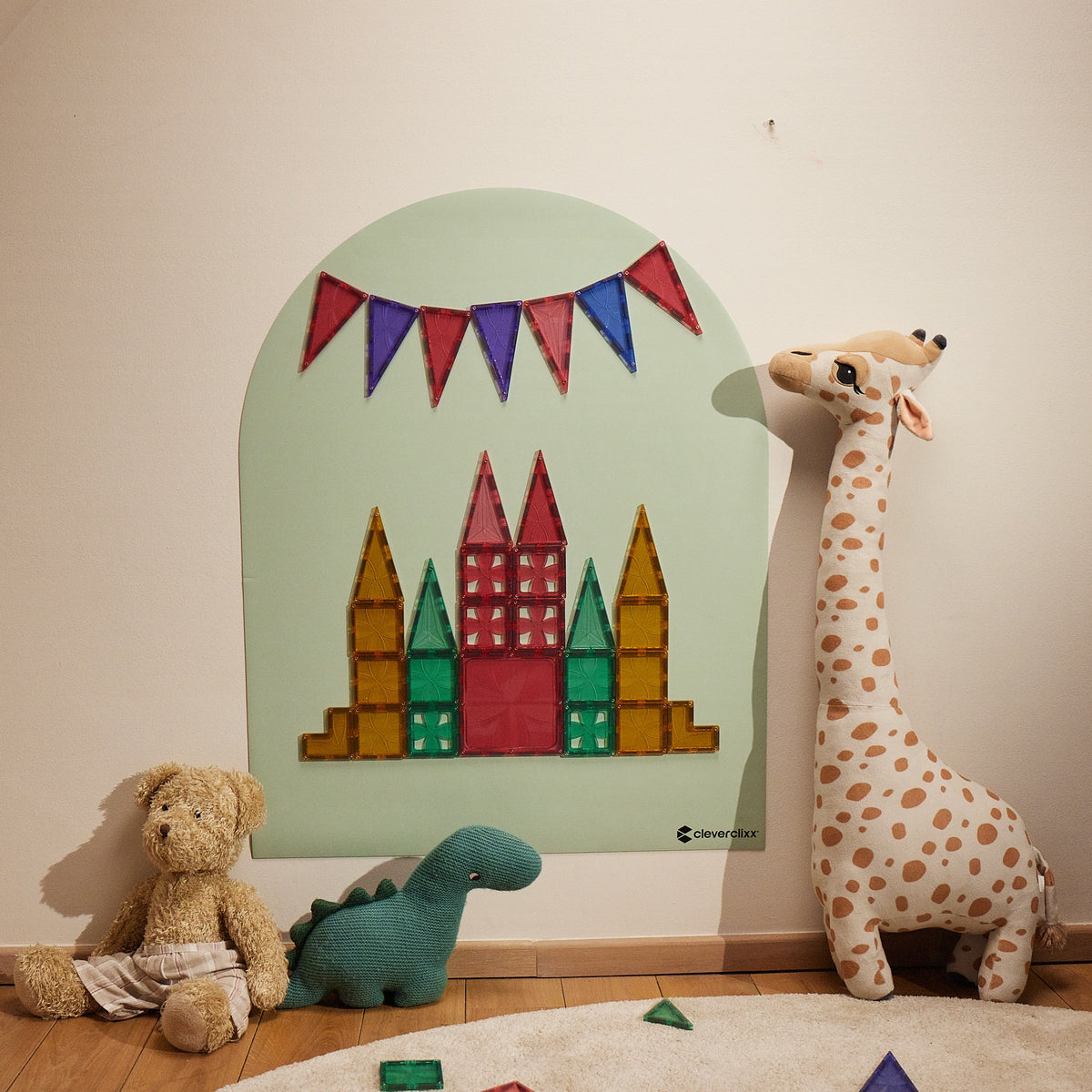 Cleverclixx Magnetische Muursticker 95x75cm | Soft Olive - PRE ORDER LEVERING NA 20 SEPT