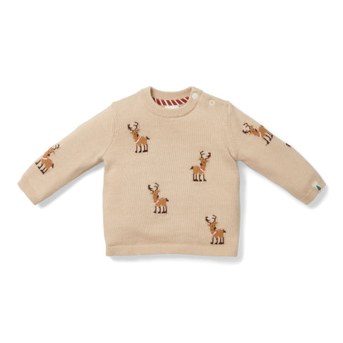 Little Dutch Gebreide Kerst Trui Knitted Christmas Sweater | Rendieren