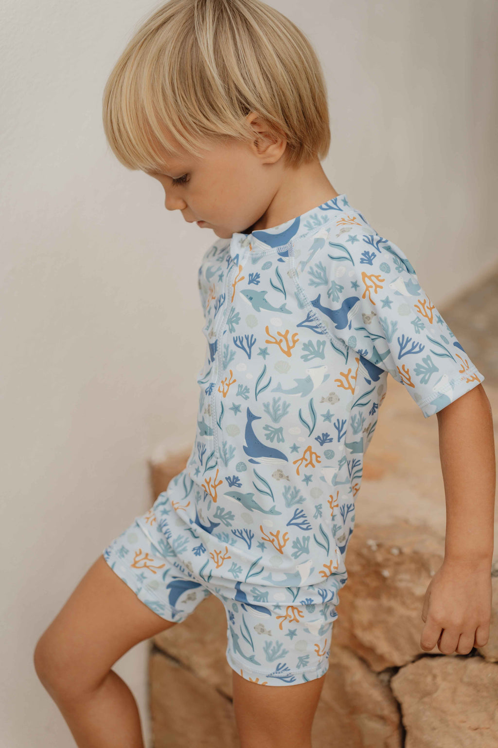 Little Dutch Zwem T-Shirt Korte Mouw Ocean Dreams Blue*