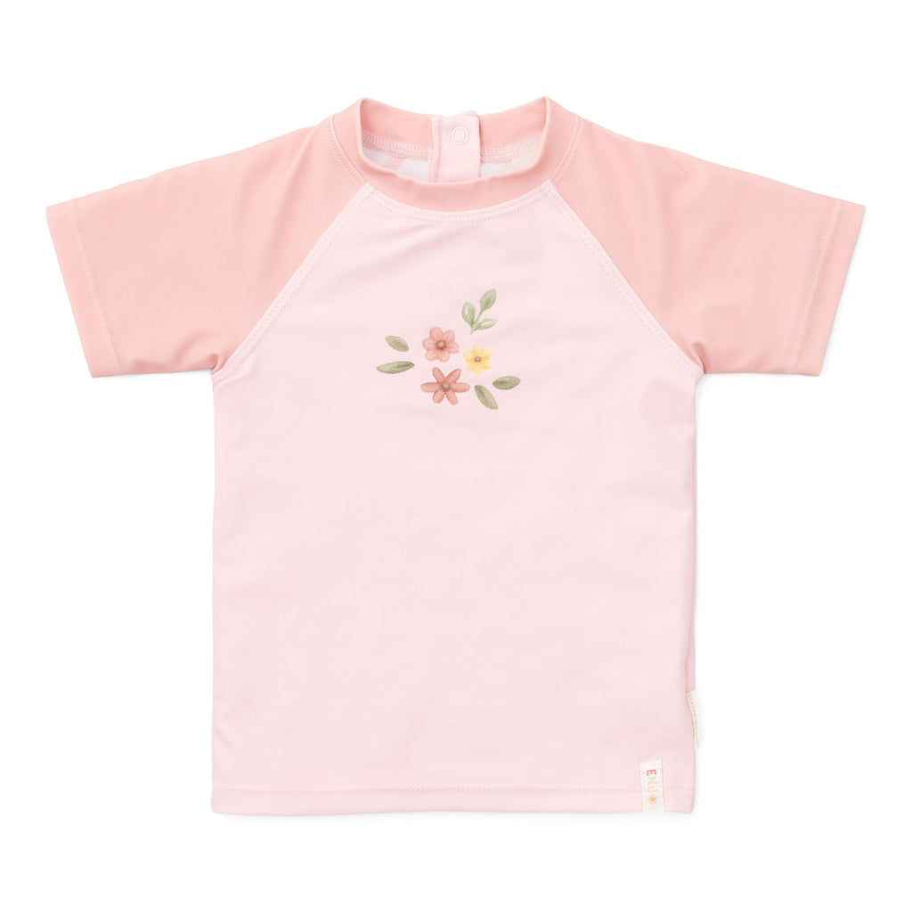 Little Dutch Zwem T-Shirt Korte Mouw Flower Pink*