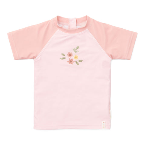 Little Dutch Zwem T-Shirt Korte Mouw Flower Pink