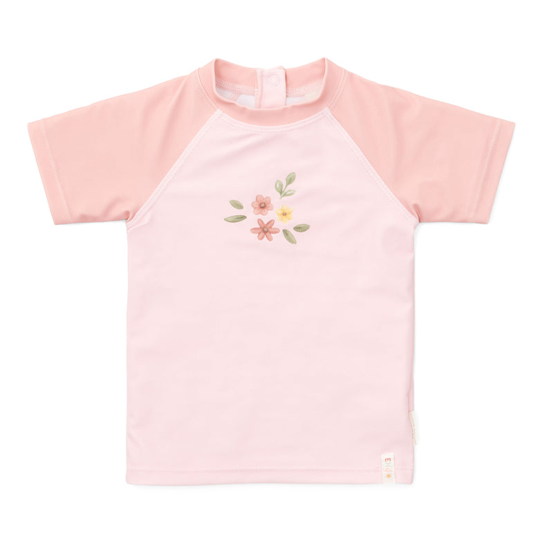 Little Dutch Zwem T-Shirt Korte Mouw Flower Pink