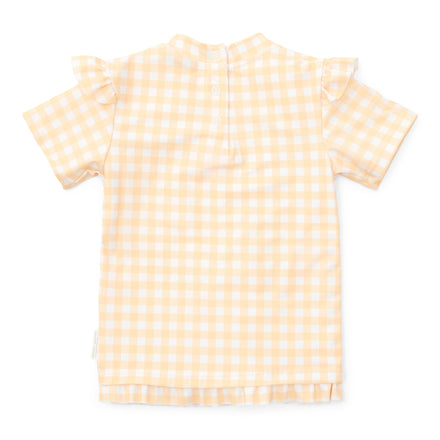 Little Dutch Zwem T-Shirt Korte Mouw Ruches Sunshine Checks*