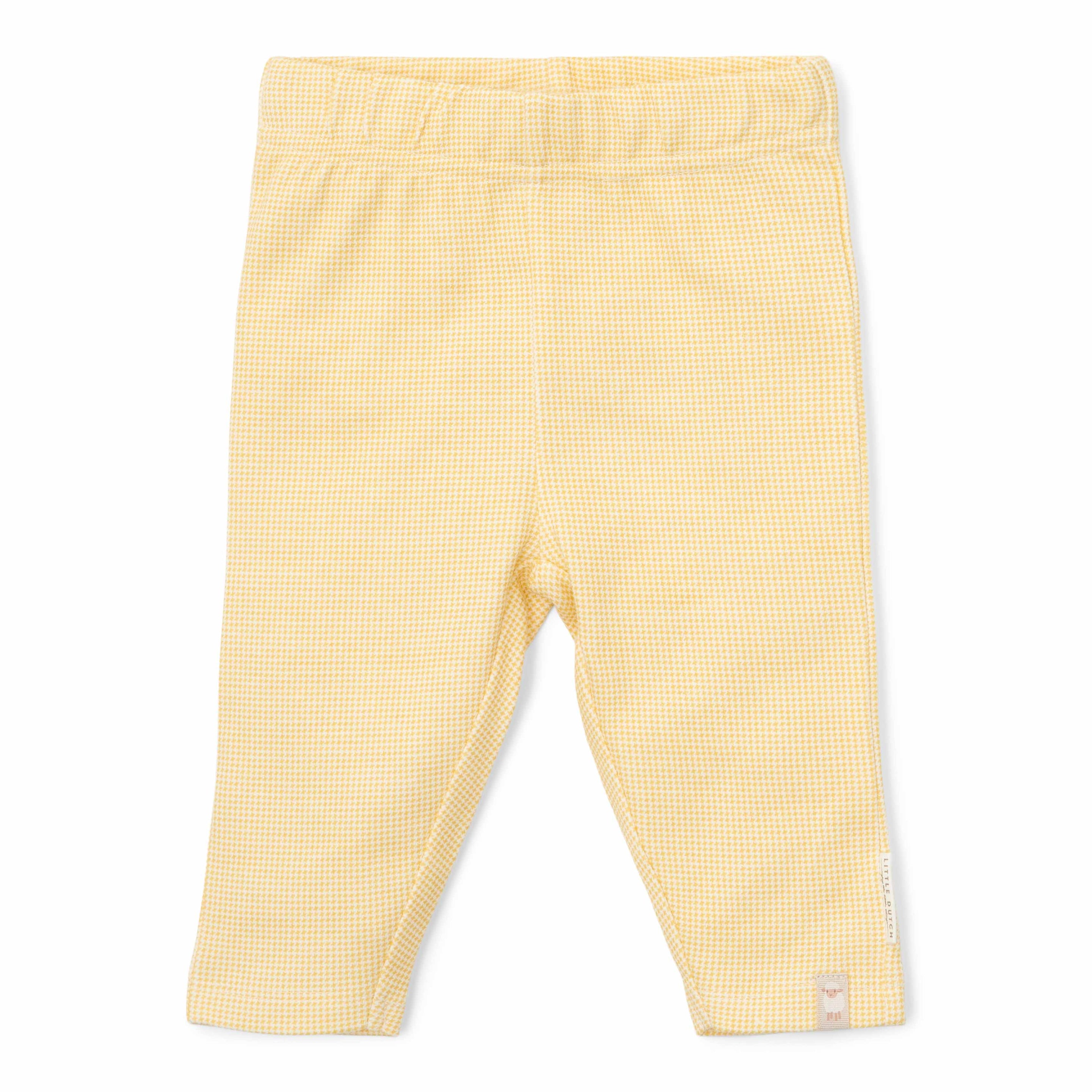 Little Dutch Newborn Noos Little Farm Legging | Warm Yellow Check