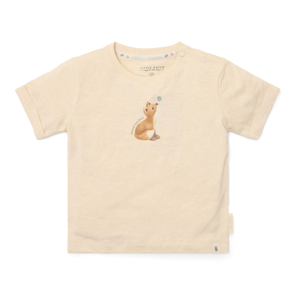 * Little Dutch T-Shirt Korte Mouw Birch Melange