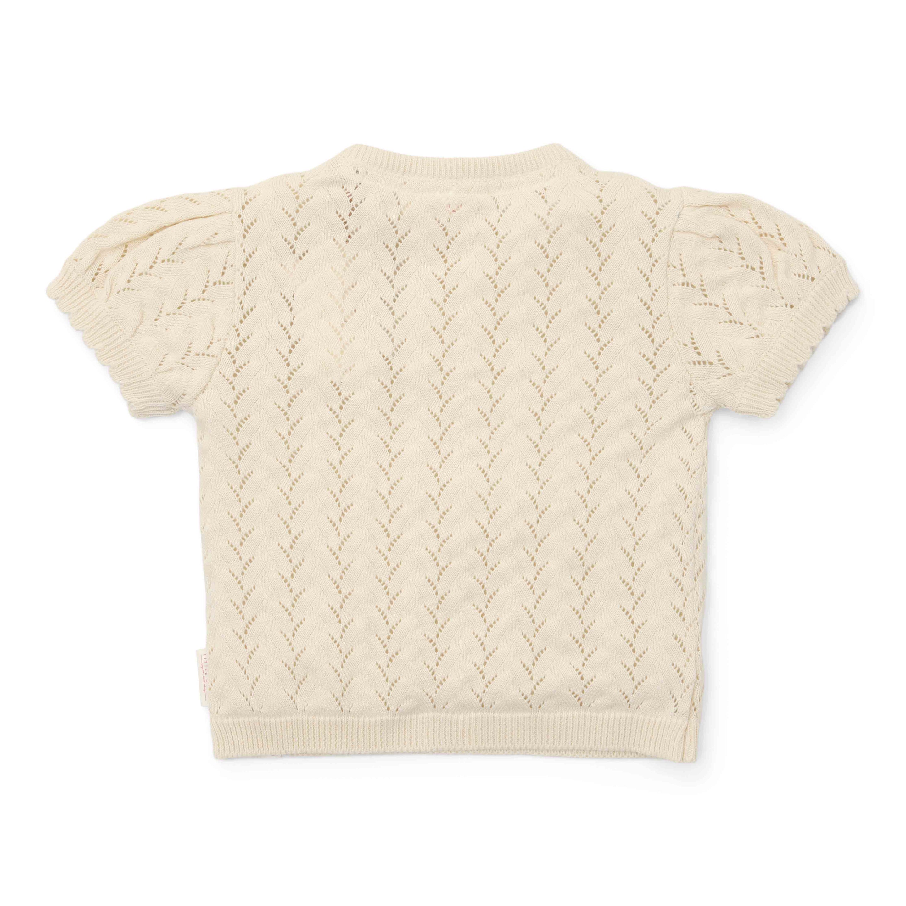 Little Dutch Gebreide Trui Korte Mouw Creme