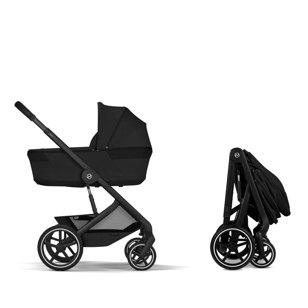 CYBEX Balios S Lux incl. Foldable Carry Cot | Moon Black (Black Frame)