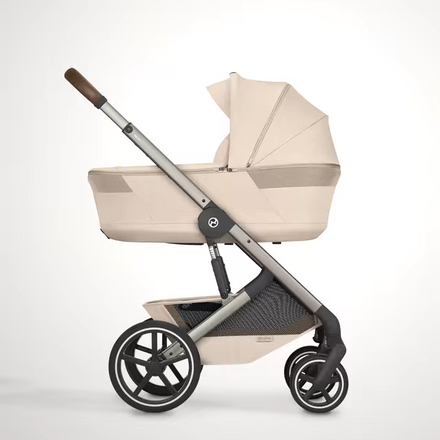 CYBEX Balios S Lux incl. Foldable Carry Cot | Almond Beige (Taupe Frame)