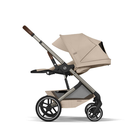 CYBEX Balios S Lux incl. Foldable Carry Cot | Almond Beige (Taupe Frame)