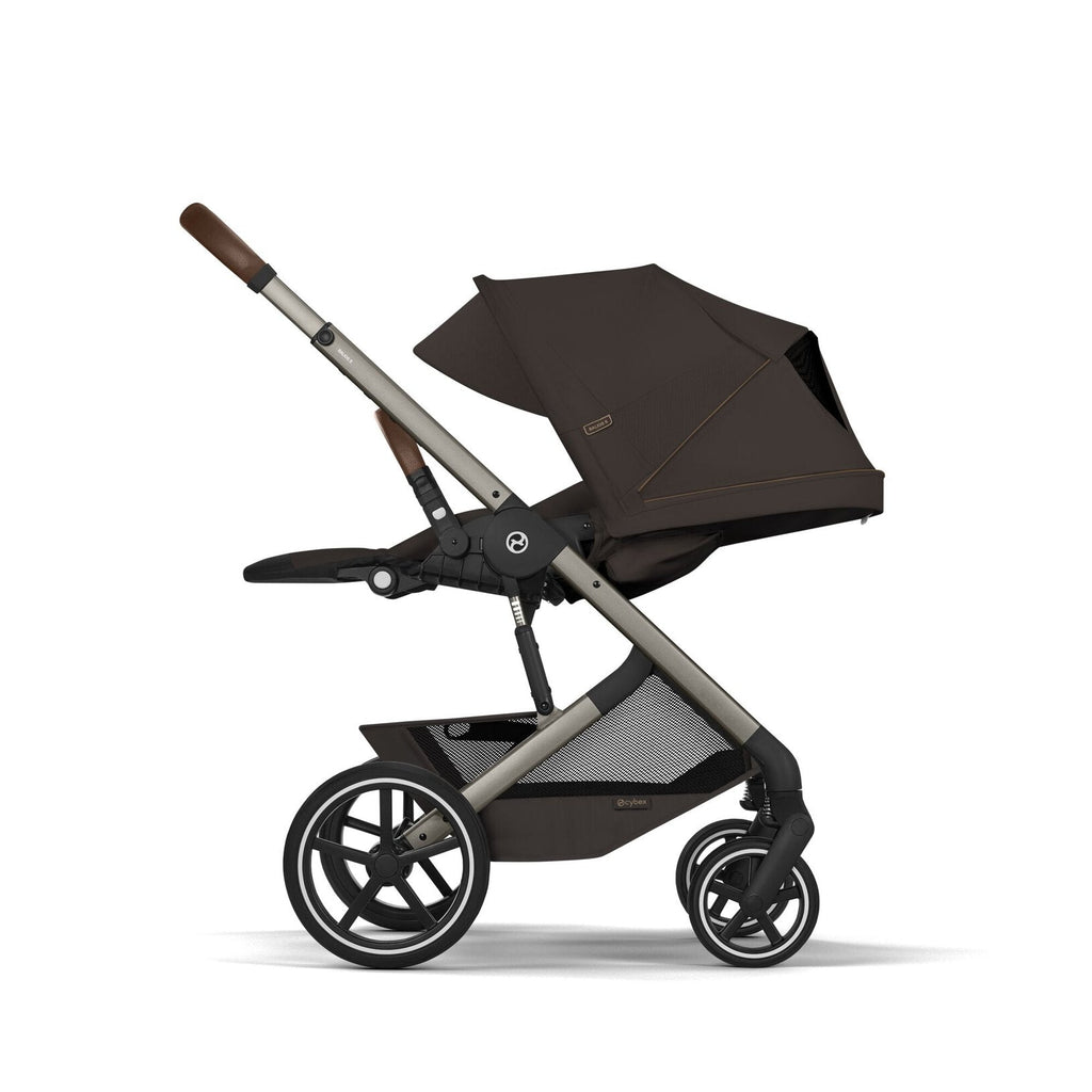 CYBEX Balios S Lux incl. Foldable Carry Cot | Chocolate Brown (Taupe Frame)