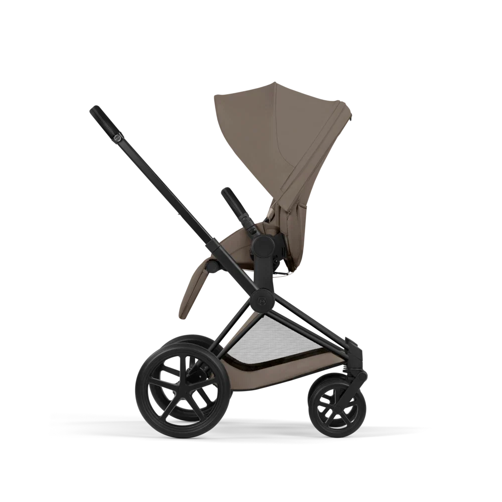CYBEX Priam incl. Foldable Carry Cot | Coconut Brown (Matt Black Frame)