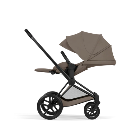CYBEX Priam incl. Foldable Carry Cot | Coconut Brown (Matt Black Frame)