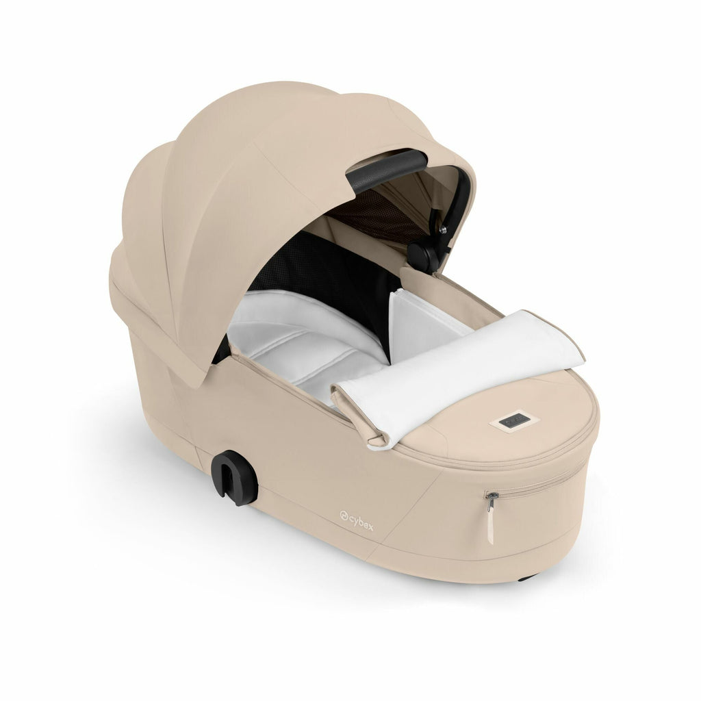 CYBEX Buggy Priam Comfort Matt Black incl. Foldable Carry Cot Cozy Beige