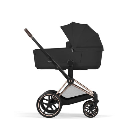 CYBEX Priam incl. Foldable Carry Cot | Sepia Black (Rosegold Frame)