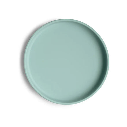 Mushie Silicone Bord Rond Met Zuignap | Cambridge Blue