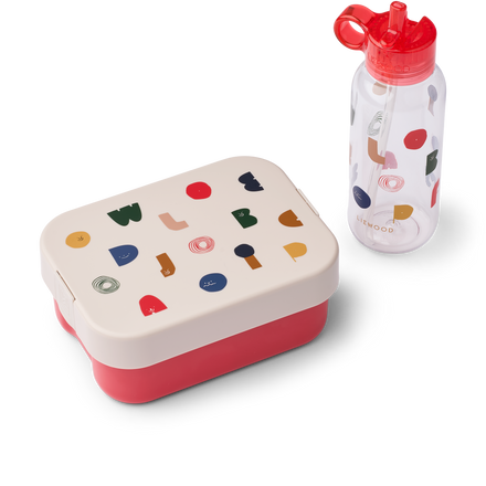 Liewood Chelsey Printed Lunchbox Set | Characters / Sandy
