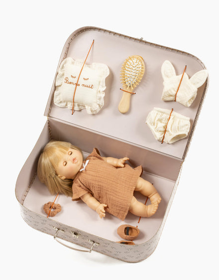 Minikane Koffer Met Pop En Accessoires | Brown Sugar