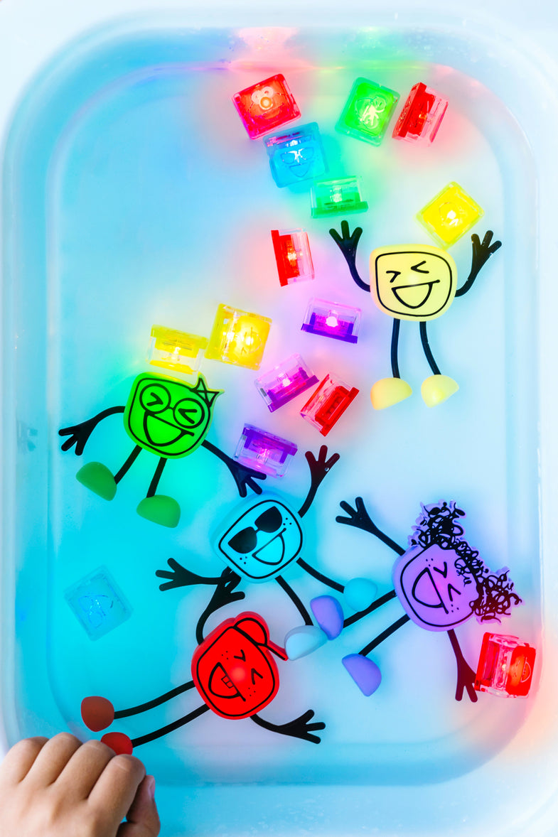 Glo Pals Light Up Cubes Badspeelgoed Blauw | Cookie Monster