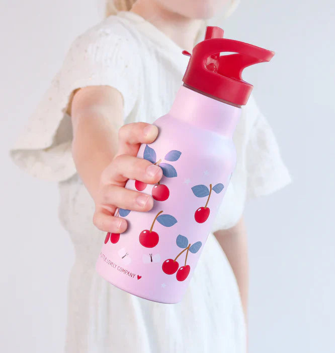 A Little Lovely Company Stainless Steel Drinkfles | Kersen