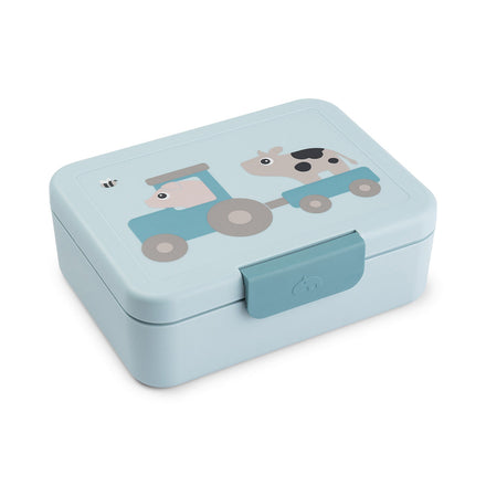Done By Deer Lunchdoos Met Verdeelvakje | Tiny Farm Blue