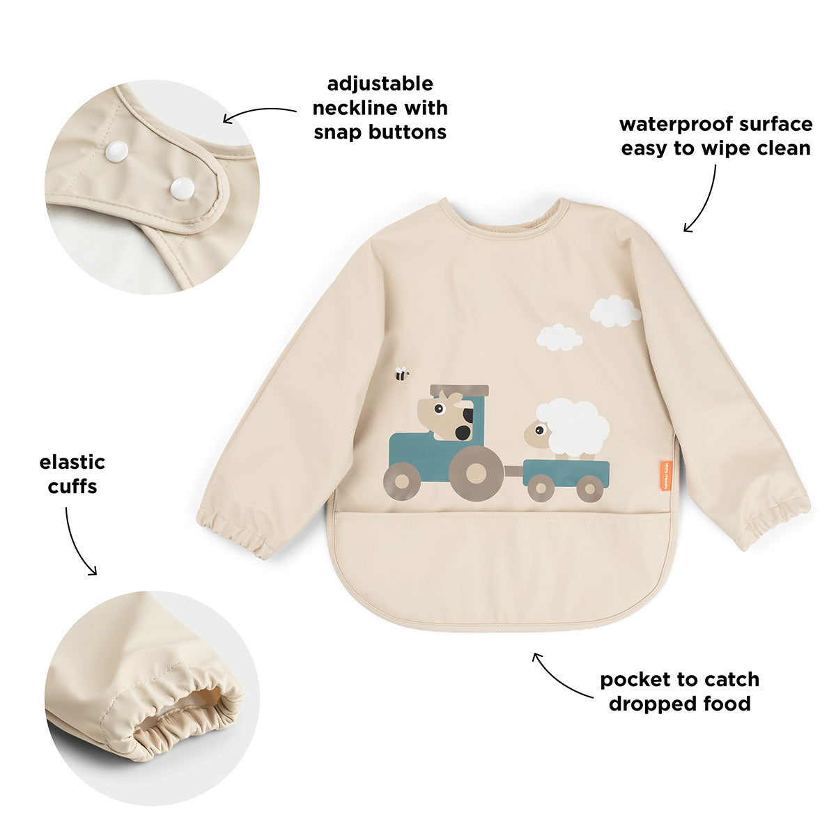 Done By Deer Slab Met Mouwen en Opvangzak | Tiny Farm Sand