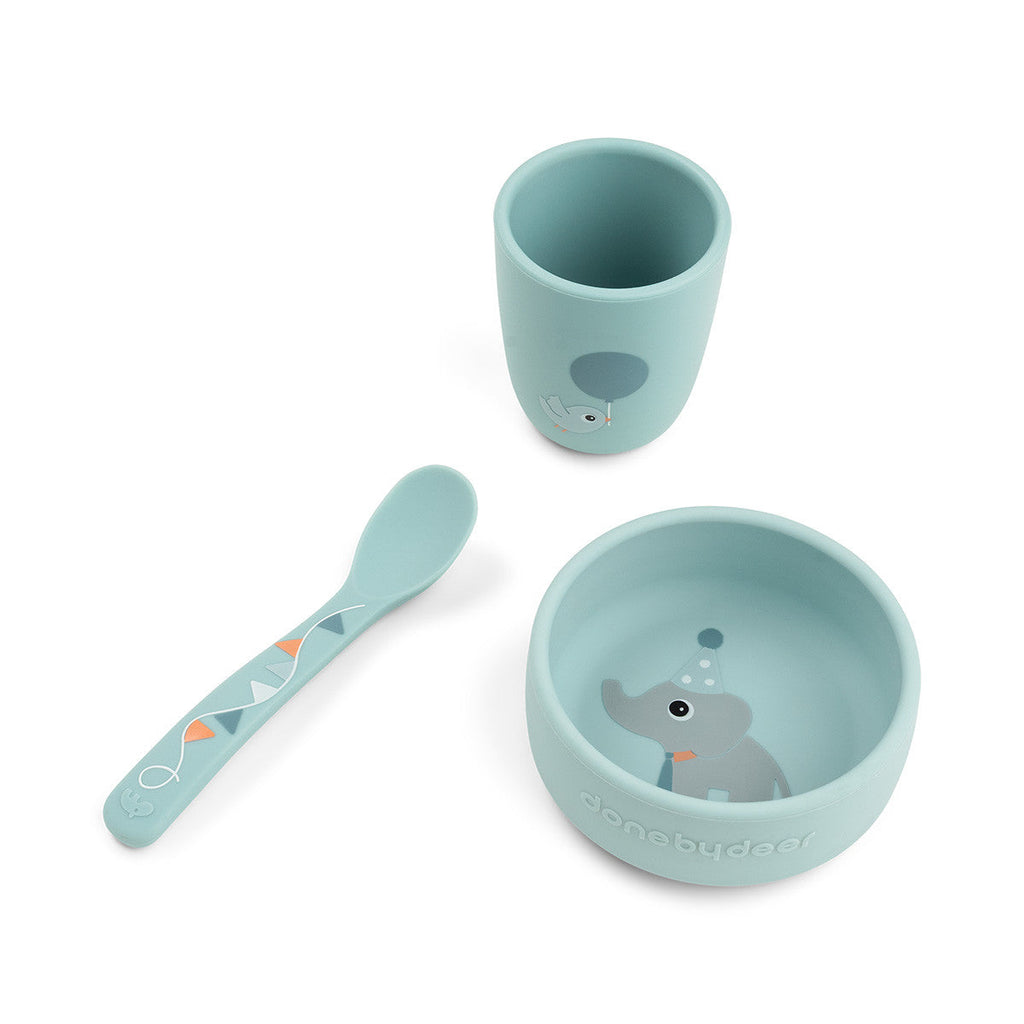 Done By Deer Stick & Stay First Meal Set | Celebration Blue