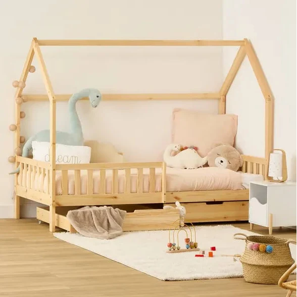 De Gele Flamingo Bedhuisje Brussels met 2 lades | Eénpersoons 90x190cm - ENKEL OPHALEN IN MAGAZIJN