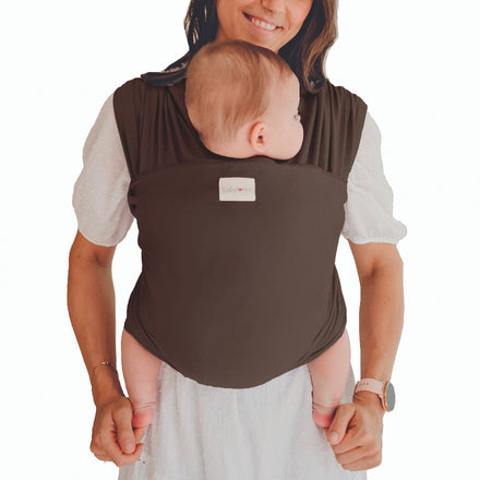 Babylonia Draagdoek Tricot-Slen Organic Chocolat Fudge, de draagdoek in chocoladebruin