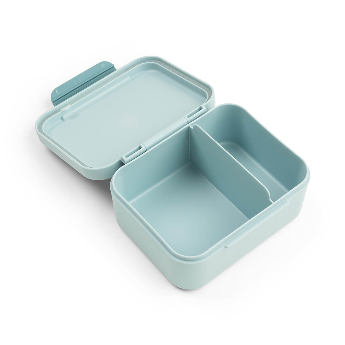 Done By Deer kleine lunchdoos met snackprikkers in Tiny Farm Blue, gesloten
