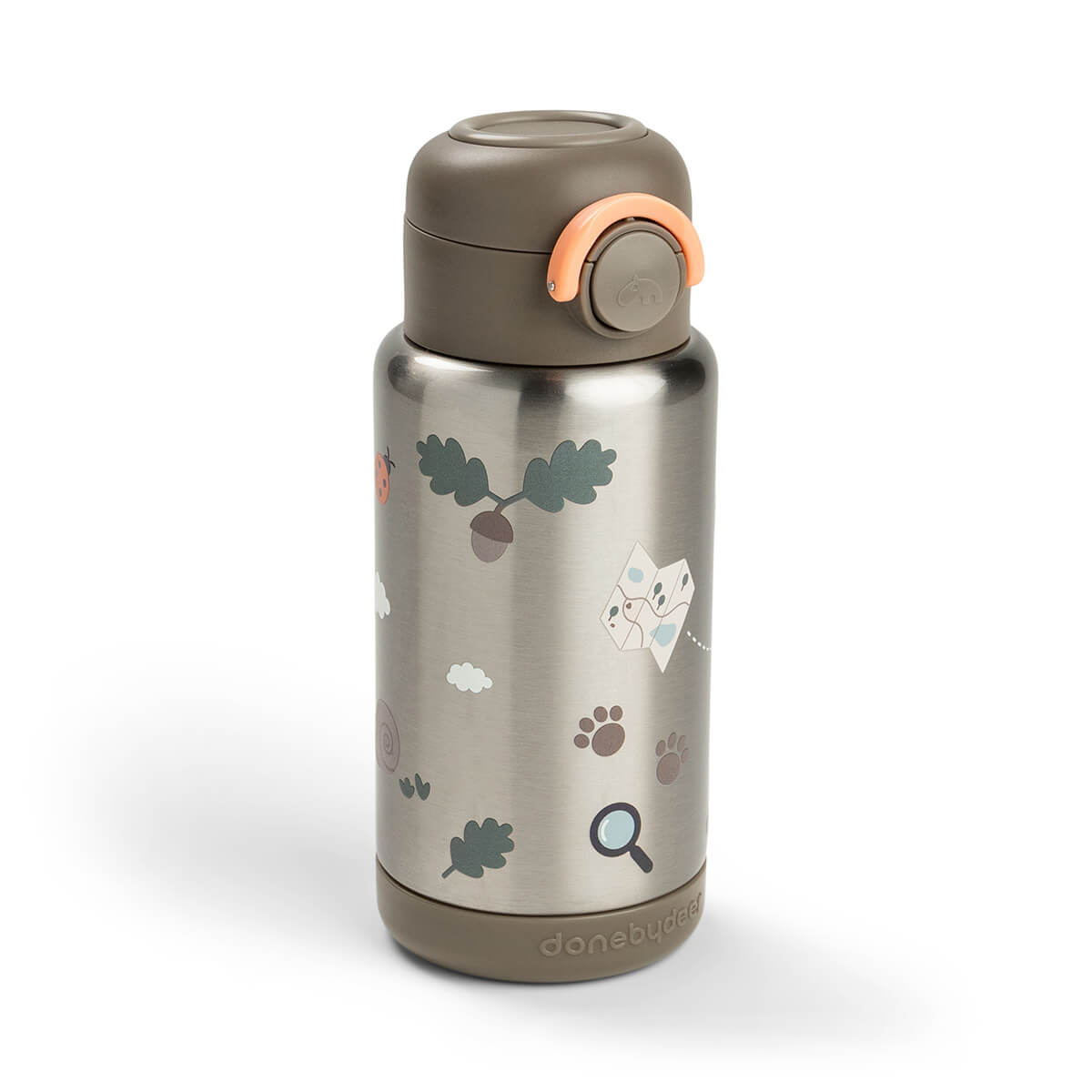 Done By Deer thermische drinkfles met rietje Tiny Trails Sand
