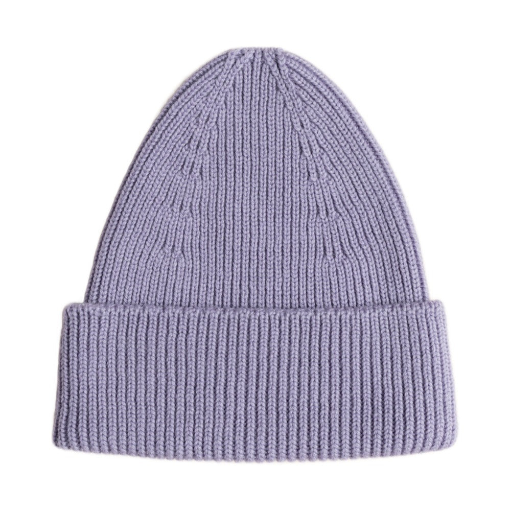 Hvid Beanie Fonzie Lilac op witte achtergrond