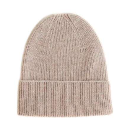 Hvid Beanie Fonzie Sand op witte achtergrond