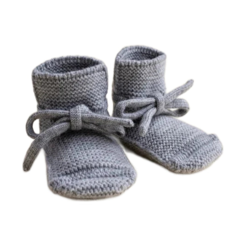 Hvid Booties Grey Melange op witte achtergrond