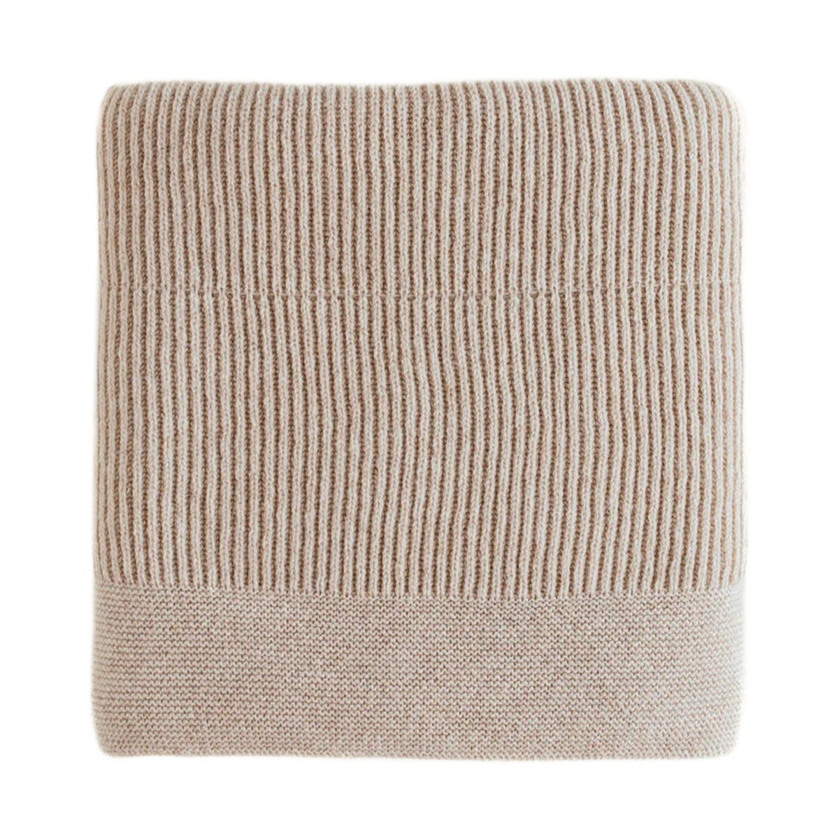 Hvid Deken Gaston Beige op witte achtergrond