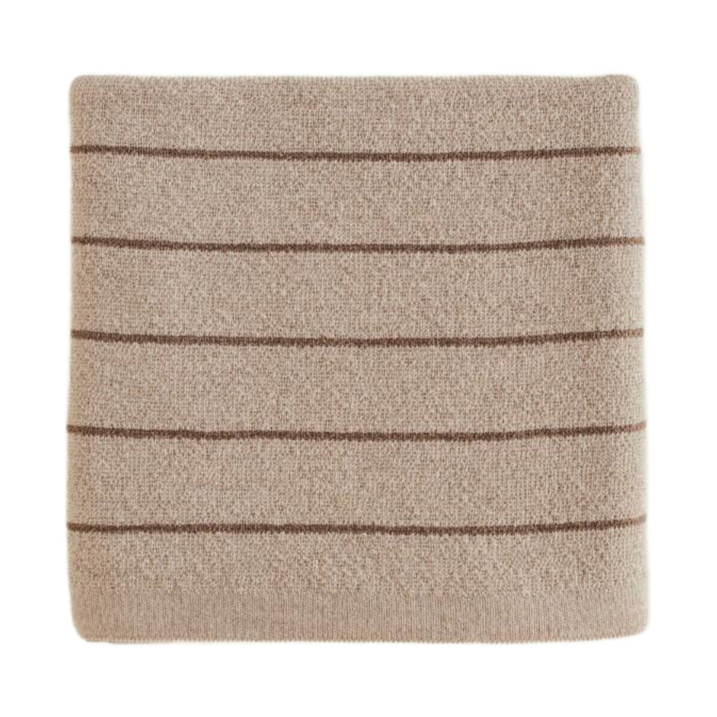 Hvid Deken Harry Sand/Mocha op witte achtergrond