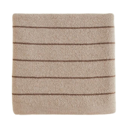 Hvid Deken Harry Sand/Mocha op witte achtergrond