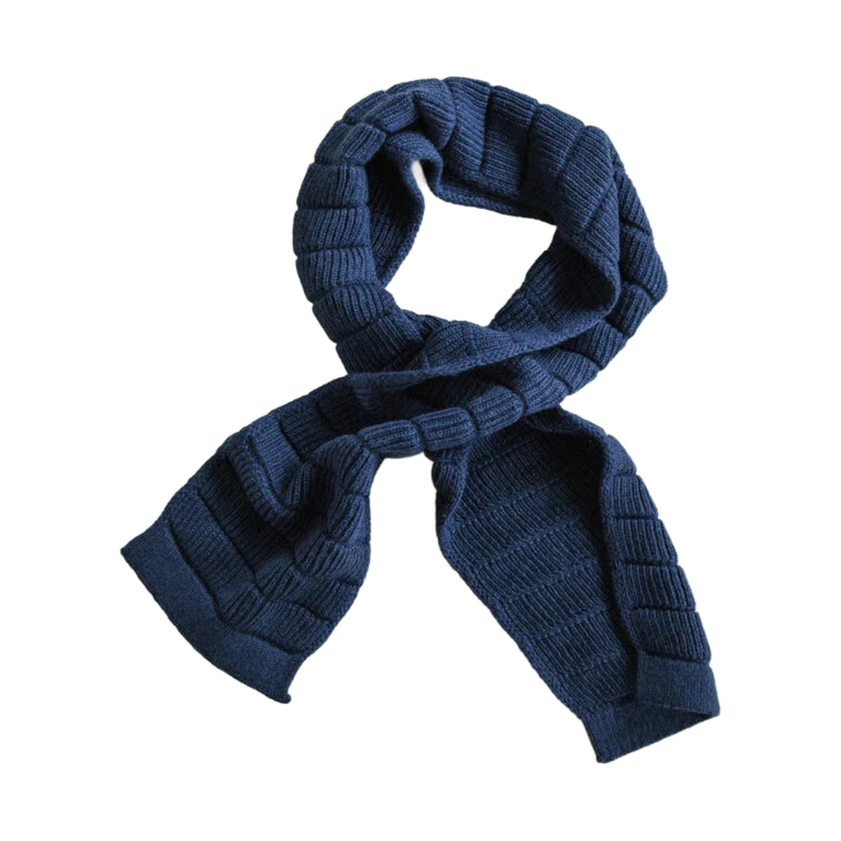 Hvid Sjaal Jacobino Blue op witte achtergrond