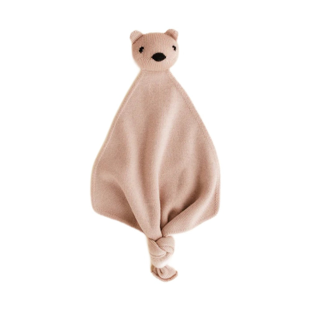 Hvid Teddy Tokki Knuffeldoekje Apricot op witte achtergrond