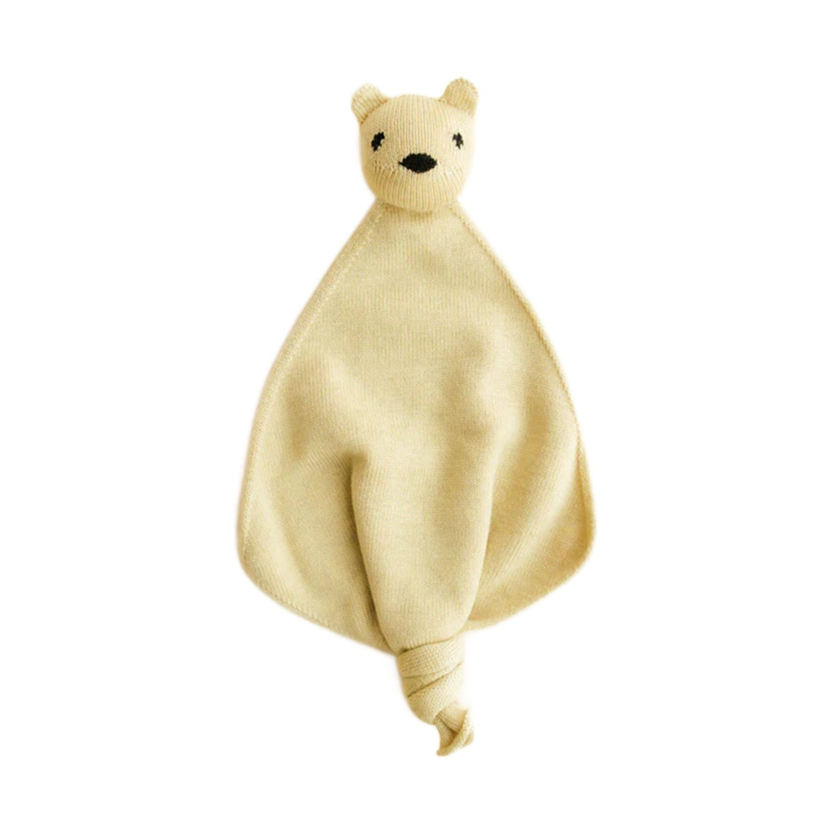 Hvid Teddy Tokki Knuffeldoekje Light Yellow op witte achtergrond