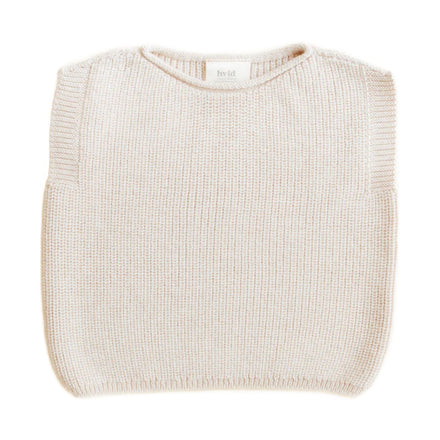 Hvid Vest Harvey Cream op witte achtergrond