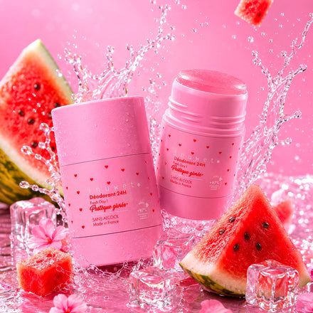 Inuwet deodorant Fresh Day watermeloen in sfeerbeeld met watermeloen