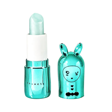 Inuwet lippenbalsem metal Cupcake open met de balsem zichtbaar