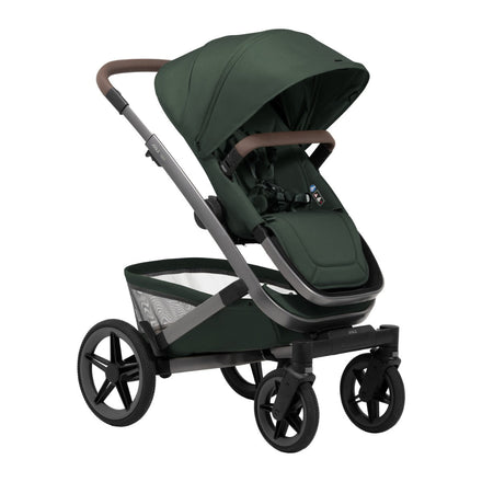 Joolz Kinderwagen Geo5 Complete Set Forest Green, schuin aanzicht met het zitje