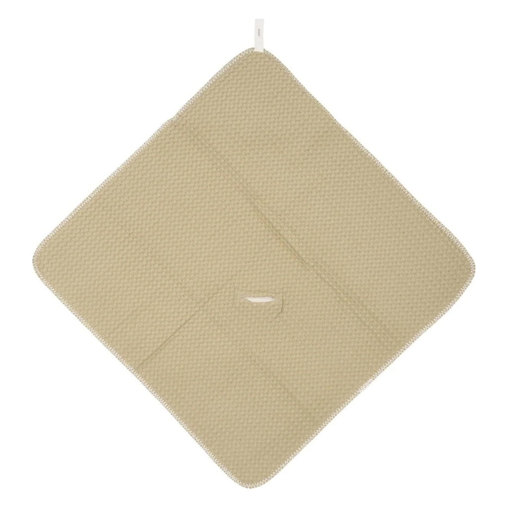 Koeka Omslagdoek Wafel/Teddy Oslo in olive, wafelzijde met gordelopening