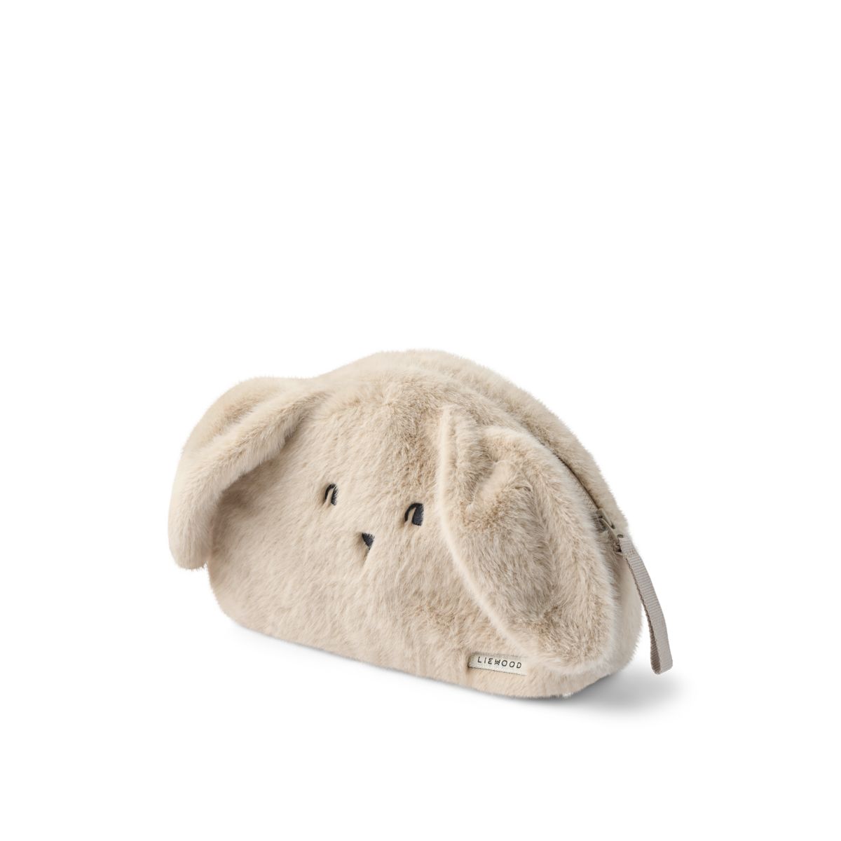 Liewood Eloise toilettas in Mist, pluche konijn met rits